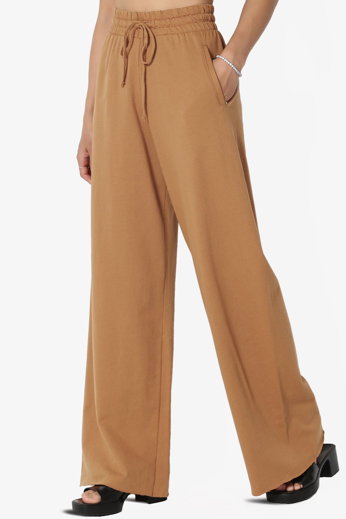 Nia Cotton Terry Wide Leg Track Pants PLUS