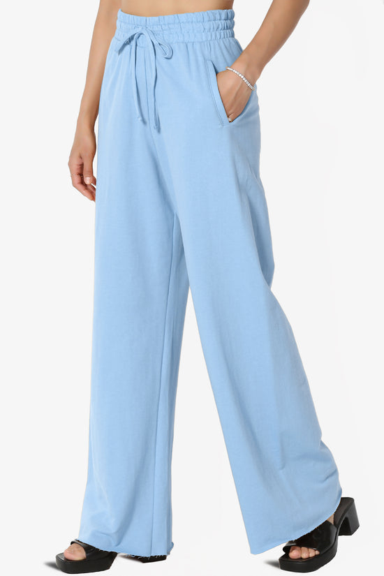 Nia Cotton Terry Wide Leg Track Pants