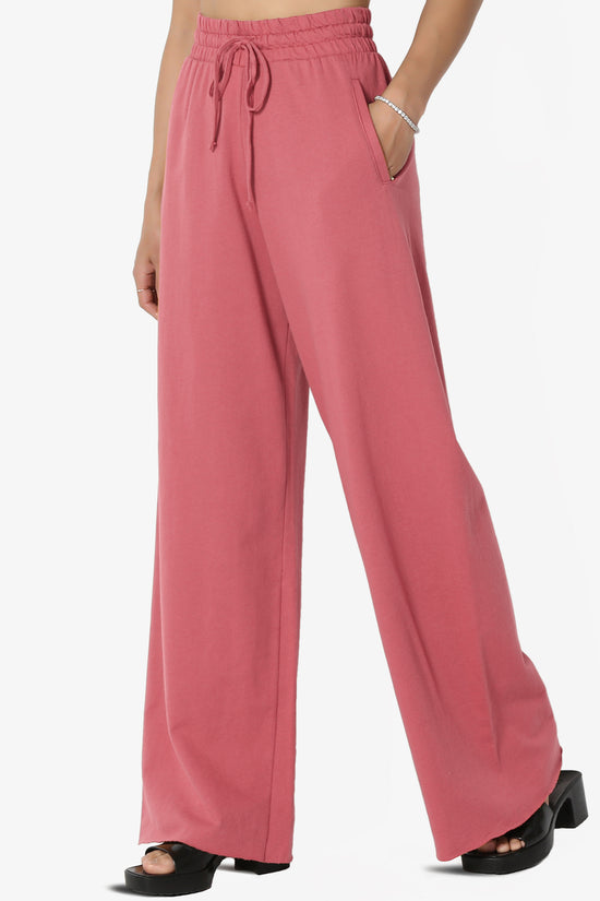 Nia Cotton Terry Wide Leg Track Pants PLUS