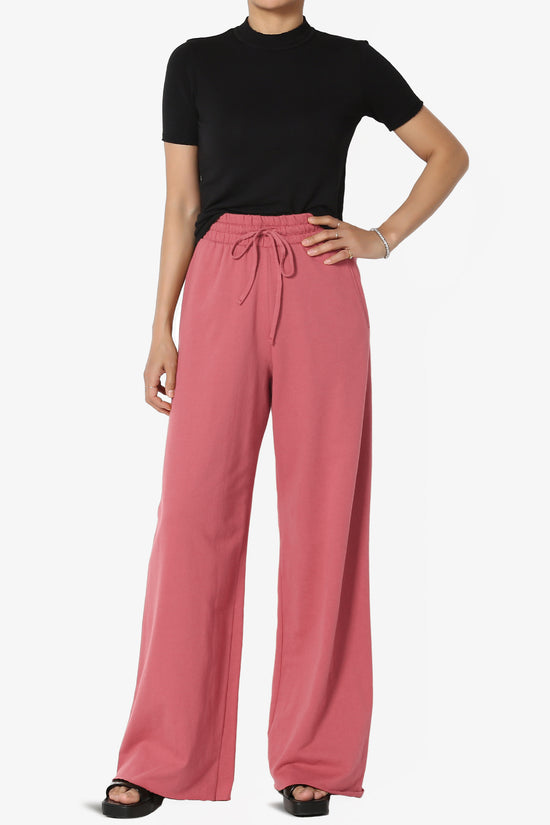 Nia Cotton Terry Wide Leg Track Pants PLUS