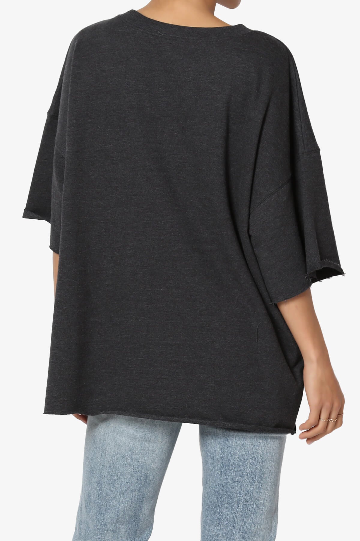 Load image into Gallery viewer, Danube Drop Shoulder Cotton Top CHARCOAL_2
