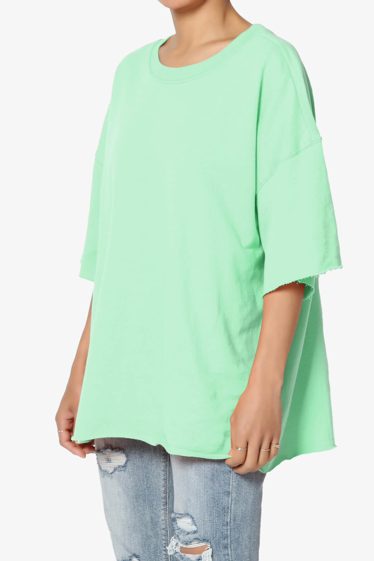 Load image into Gallery viewer, Danube Drop Shoulder Cotton Top GREEN MINT_3
