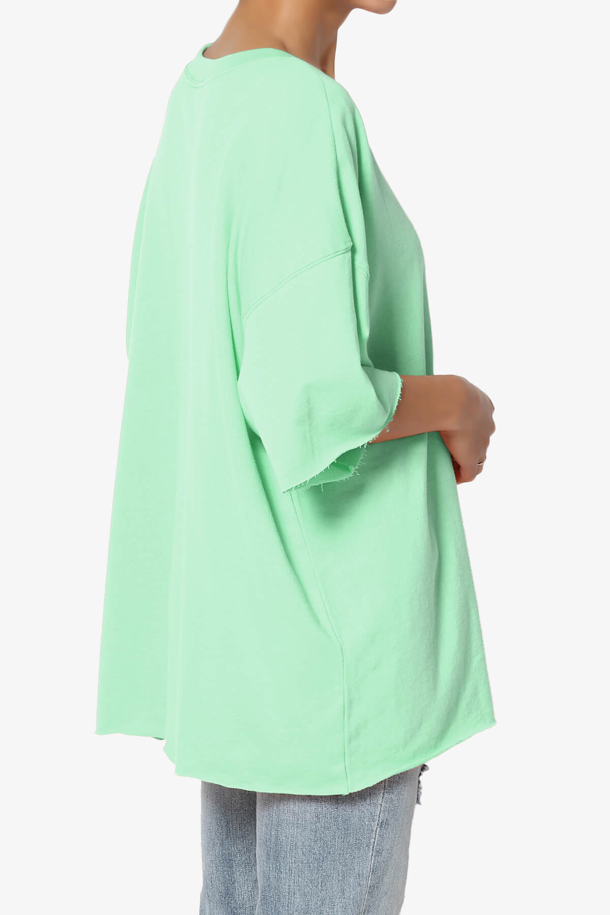 Load image into Gallery viewer, Danube Drop Shoulder Cotton Top GREEN MINT_4

