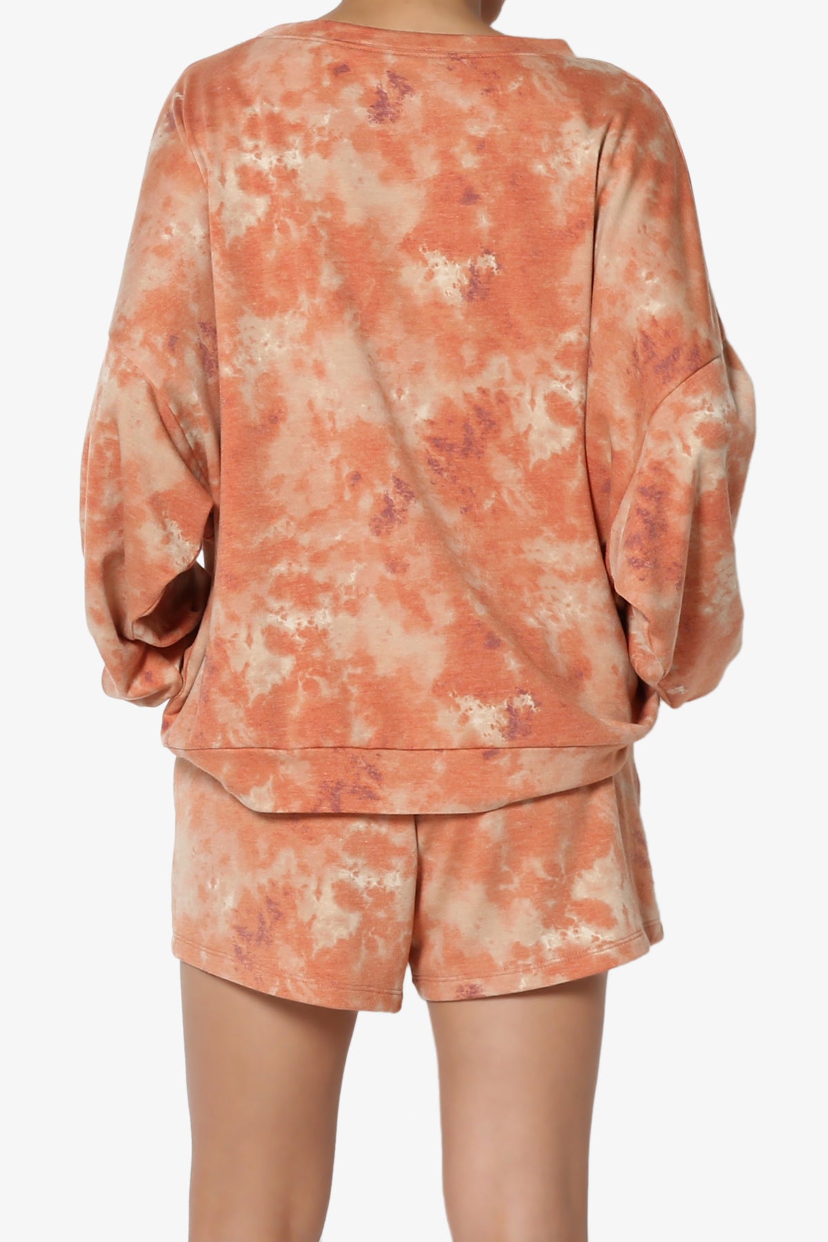 Load image into Gallery viewer, Bettyy Tie Dye French Terry Top &amp;amp; Shorts Set RUST_2
