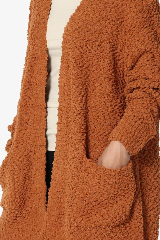 Barry Soft Popcorn Knit Sweater Cardigan ALMOND_5