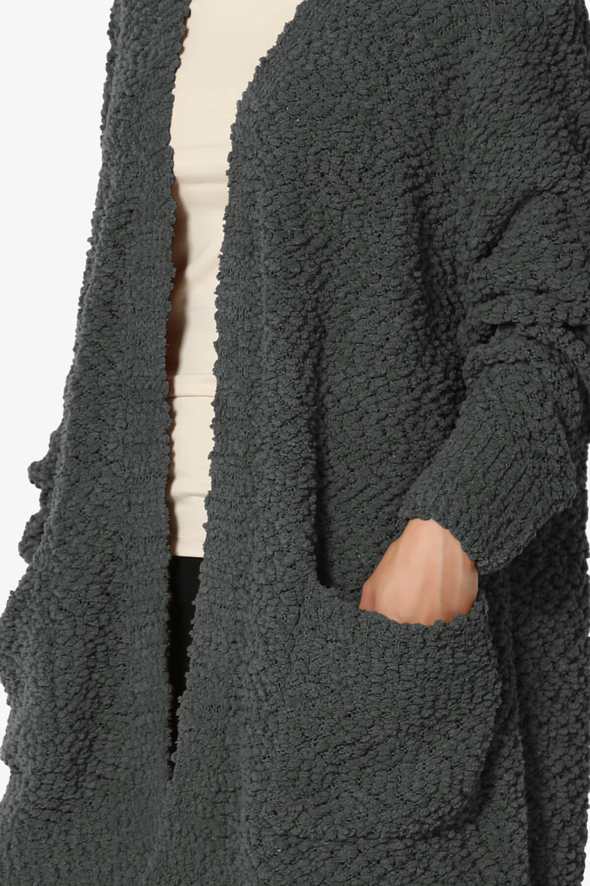 Barry Soft Popcorn Knit Sweater Cardigan ASH GREY_5