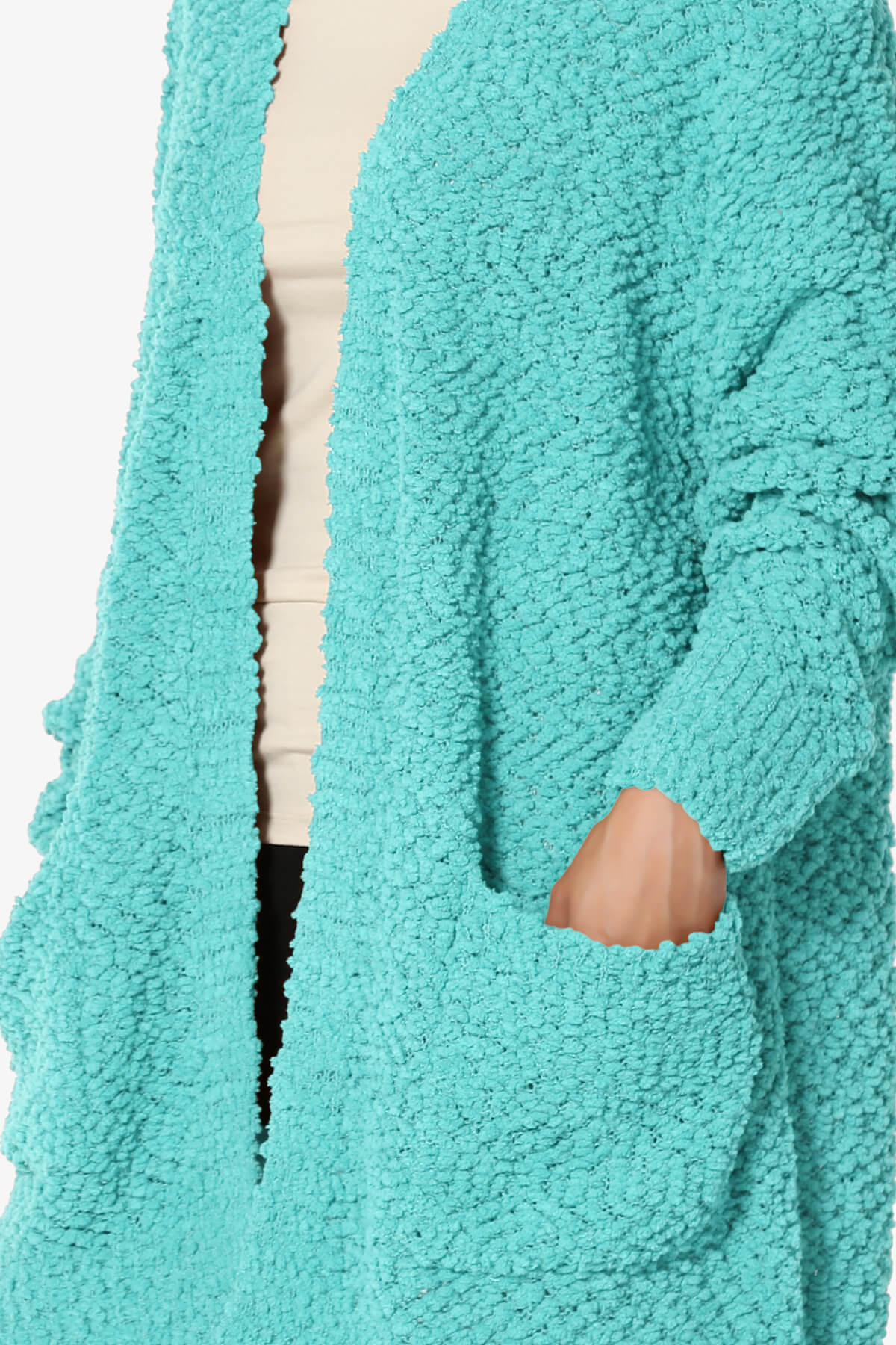 Barry Soft Popcorn Knit Sweater Cardigan ASH MINT_5