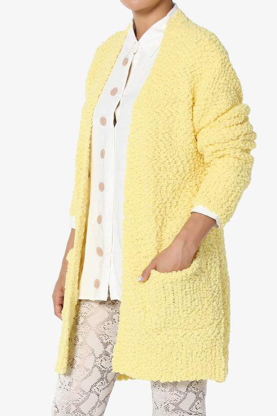 Load image into Gallery viewer, Barry Soft Popcorn Knit Sweater Cardigan BANANA_3
