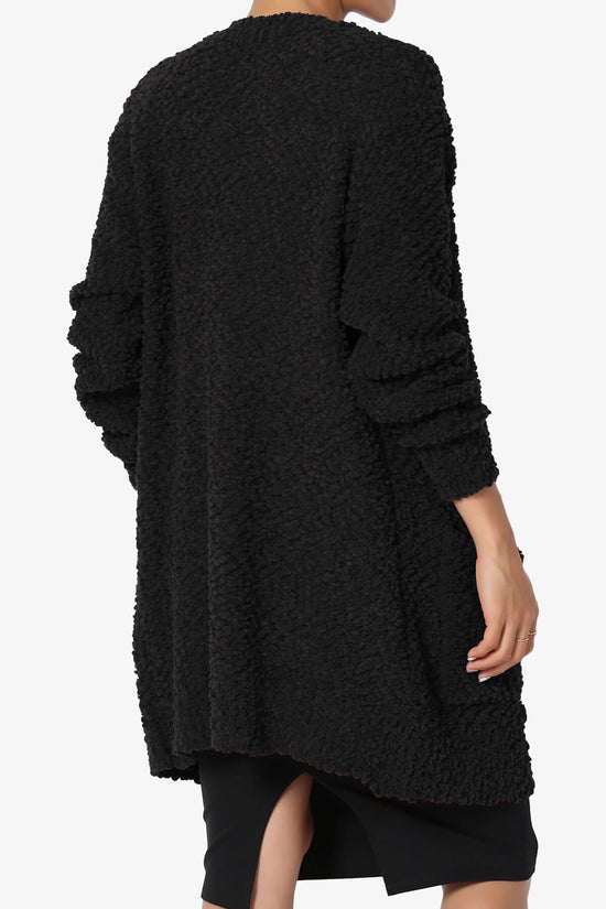 Load image into Gallery viewer, Barry Soft Popcorn Knit Sweater Cardigan BLACK_4
