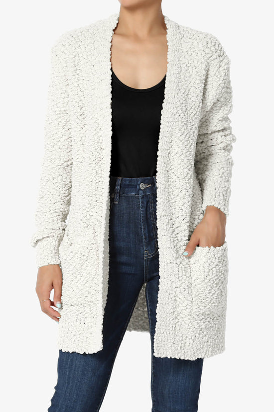 Load image into Gallery viewer, Barry Soft Popcorn Knit Sweater Cardigan BONE_1
