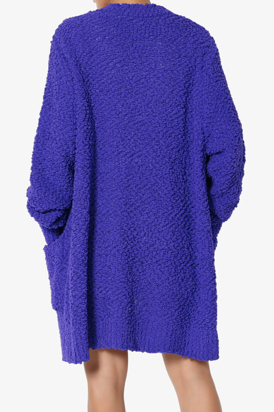 Barry Soft Popcorn Knit Sweater Cardigan BRIGHT BLUE_2
