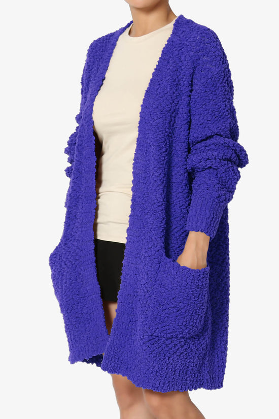 Load image into Gallery viewer, Barry Soft Popcorn Knit Sweater Cardigan BRIGHT BLUE_3
