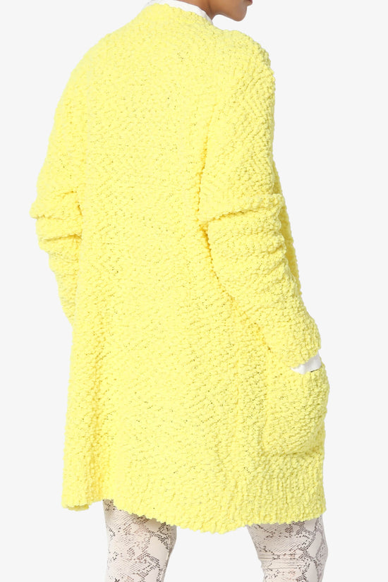 Load image into Gallery viewer, Barry Soft Popcorn Knit Sweater Cardigan BRIGHT YELLOW_4
