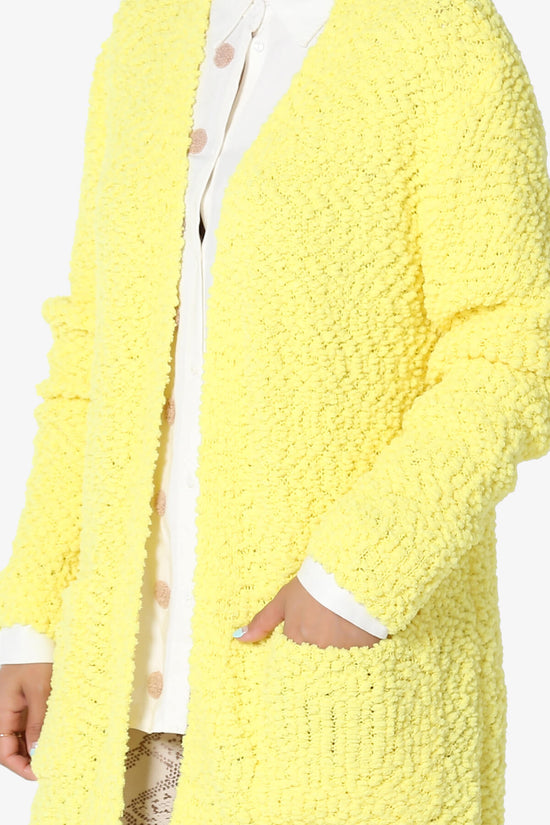 Load image into Gallery viewer, Barry Soft Popcorn Knit Sweater Cardigan BRIGHT YELLOW_5
