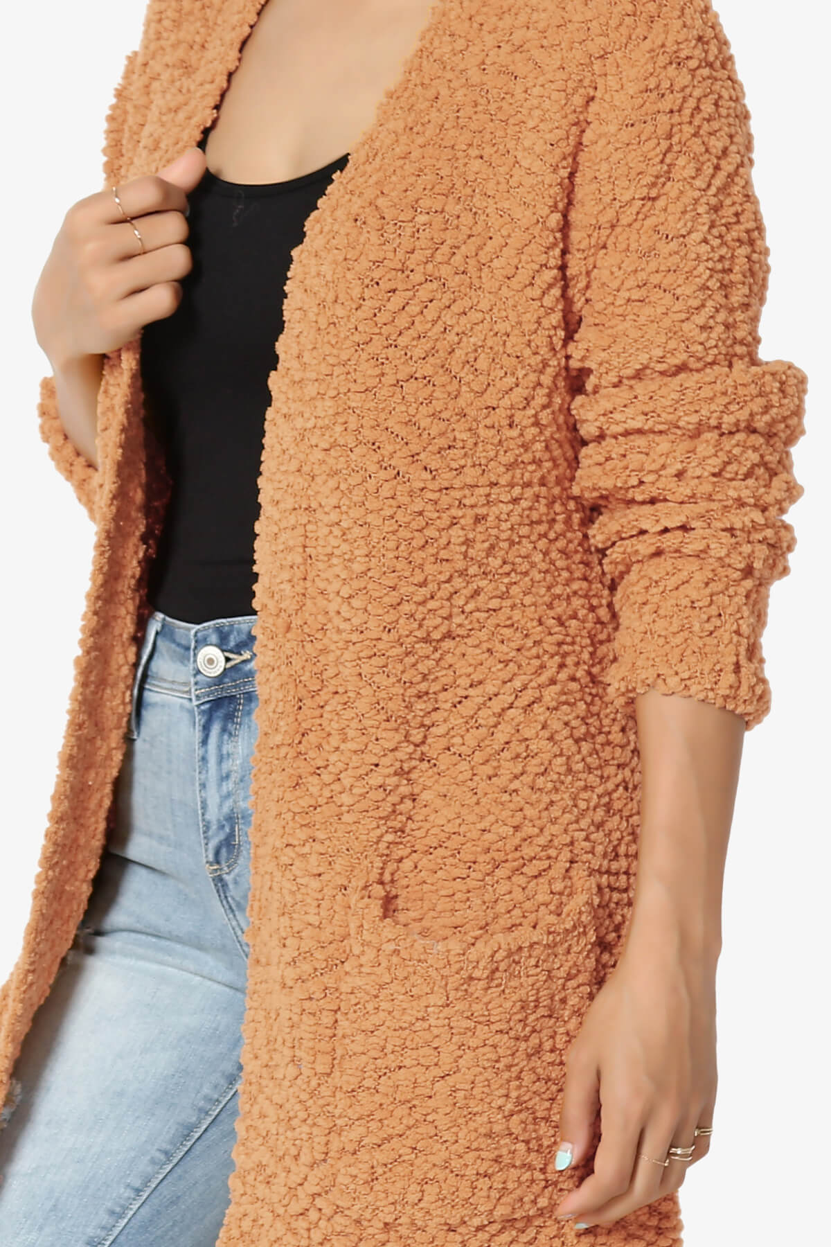 Load image into Gallery viewer, Barry Soft Popcorn Knit Sweater Cardigan BUTTER ORANGE_5
