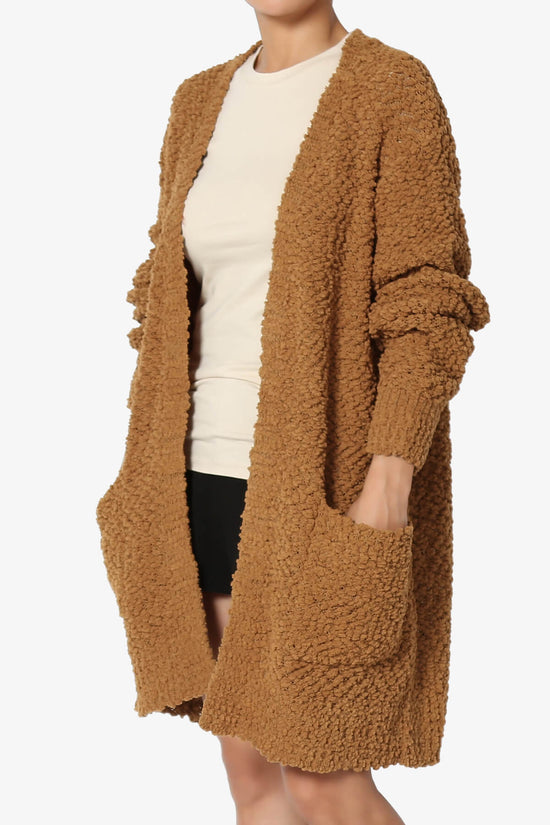 Load image into Gallery viewer, Barry Soft Popcorn Knit Sweater Cardigan COFFEE_3
