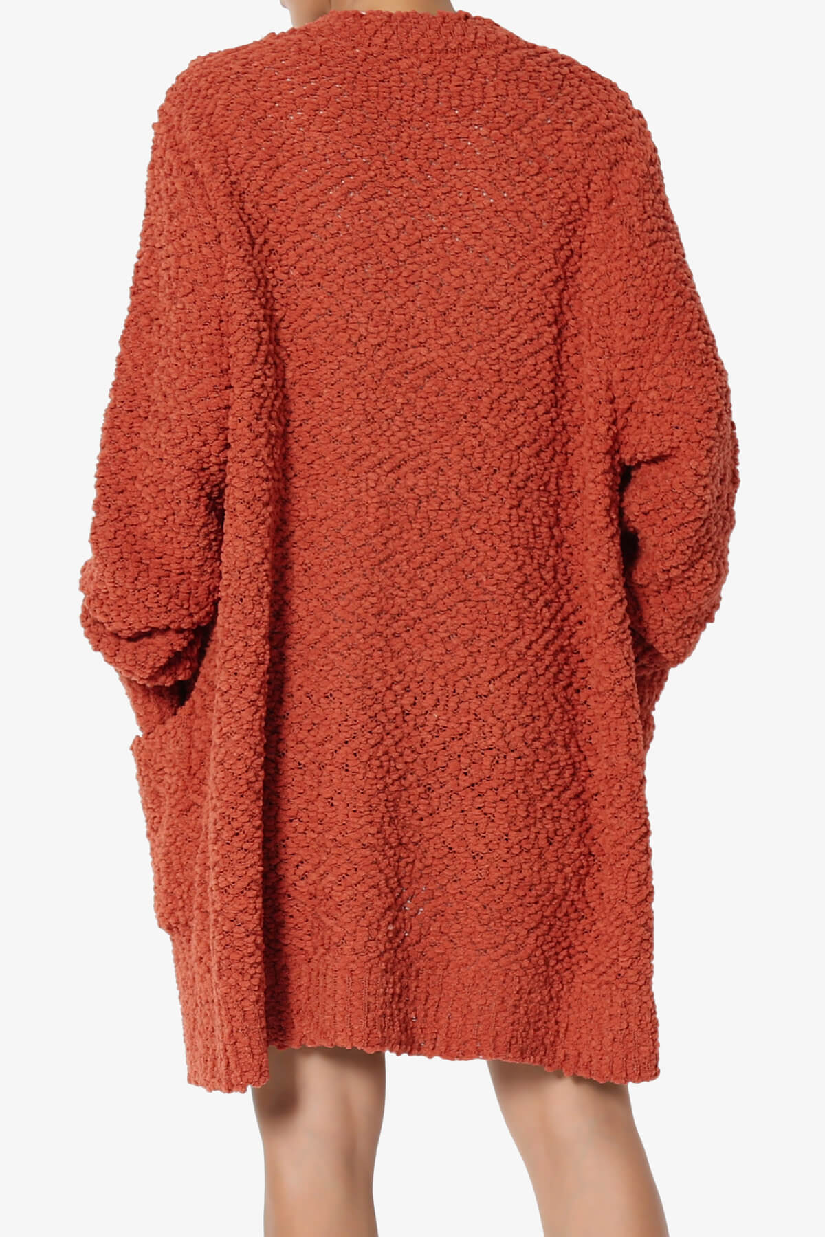 Load image into Gallery viewer, Barry Soft Popcorn Knit Sweater Cardigan COPPER_2
