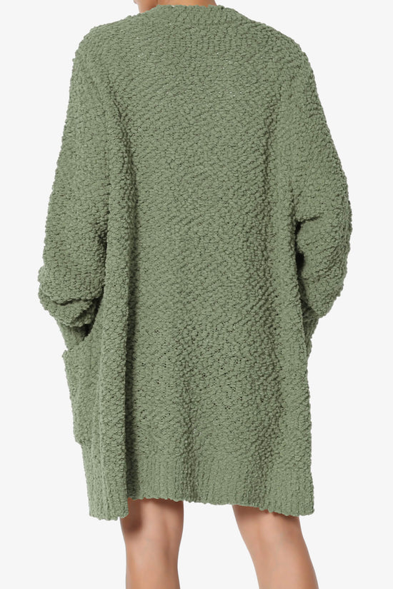 Load image into Gallery viewer, Barry Soft Popcorn Knit Sweater Cardigan DUSTY OLIVE_2
