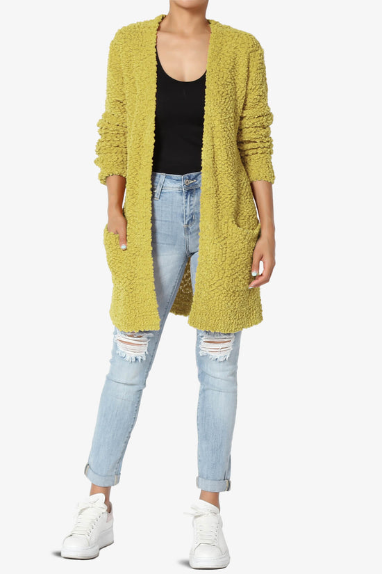 Load image into Gallery viewer, Barry Soft Popcorn Knit Sweater Cardigan GOLDEN WASABI_6

