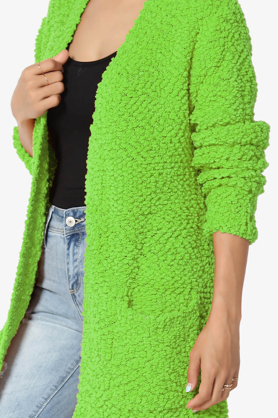Barry Soft Popcorn Knit Sweater Cardigan GREEN_5