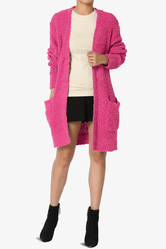 Load image into Gallery viewer, Barry Soft Popcorn Knit Sweater Cardigan HOT PINK_6
