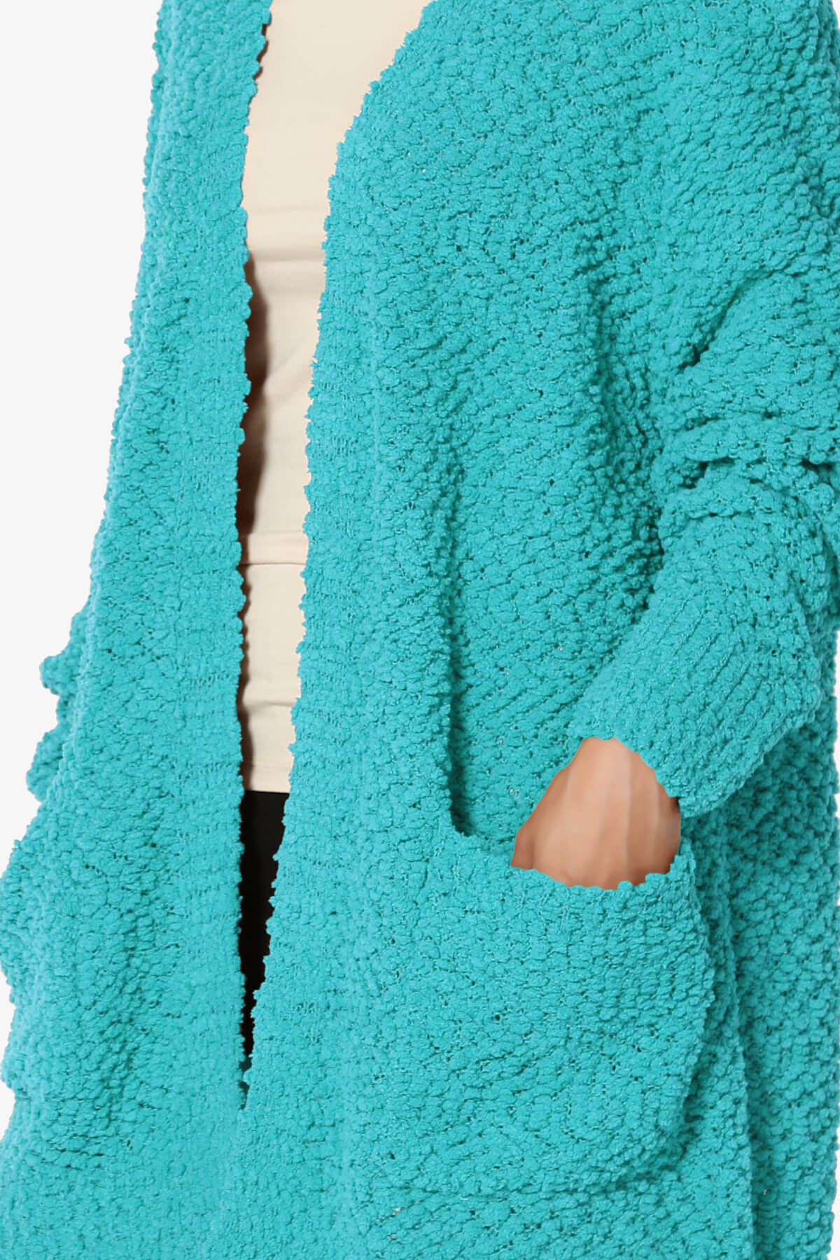 Barry Soft Popcorn Knit Sweater Cardigan ICE BLUE_5
