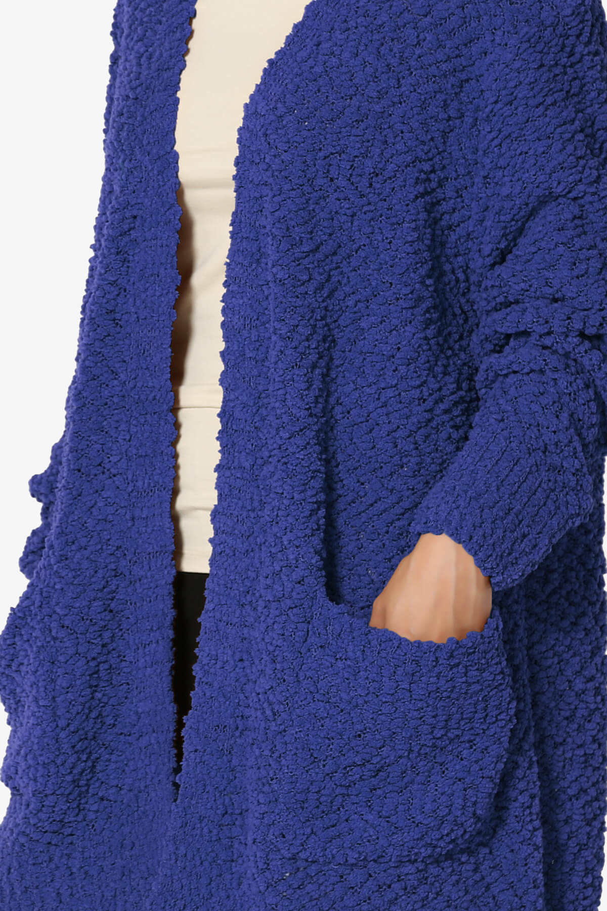 Barry Soft Popcorn Knit Sweater Cardigan MID NAVY_5