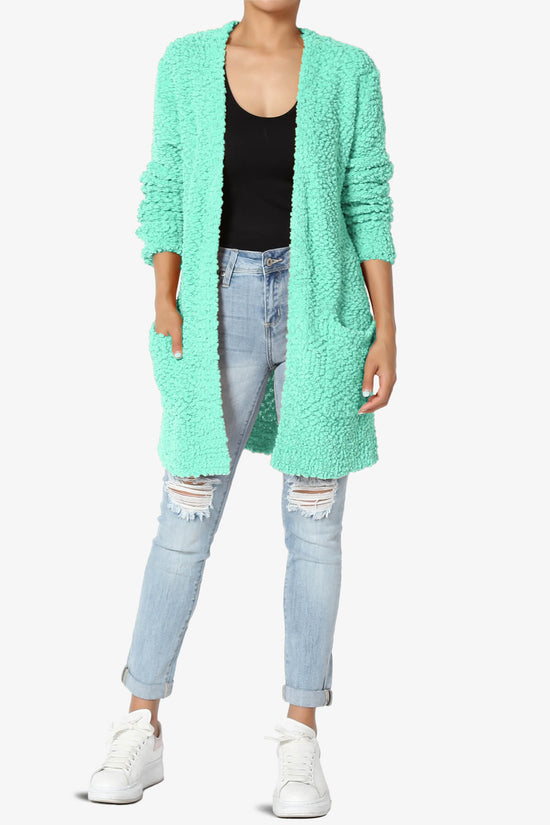 Load image into Gallery viewer, Barry Soft Popcorn Knit Sweater Cardigan MINT_6

