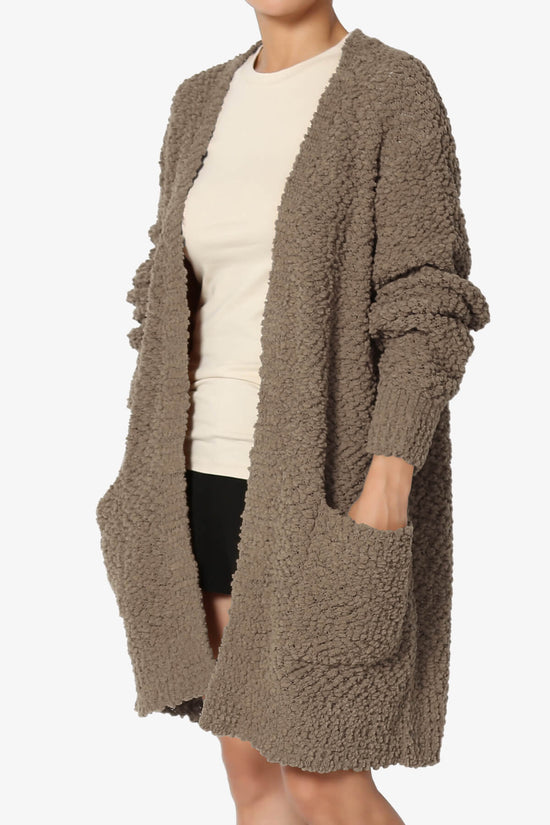 Load image into Gallery viewer, Barry Soft Popcorn Knit Sweater Cardigan MOCHA_3
