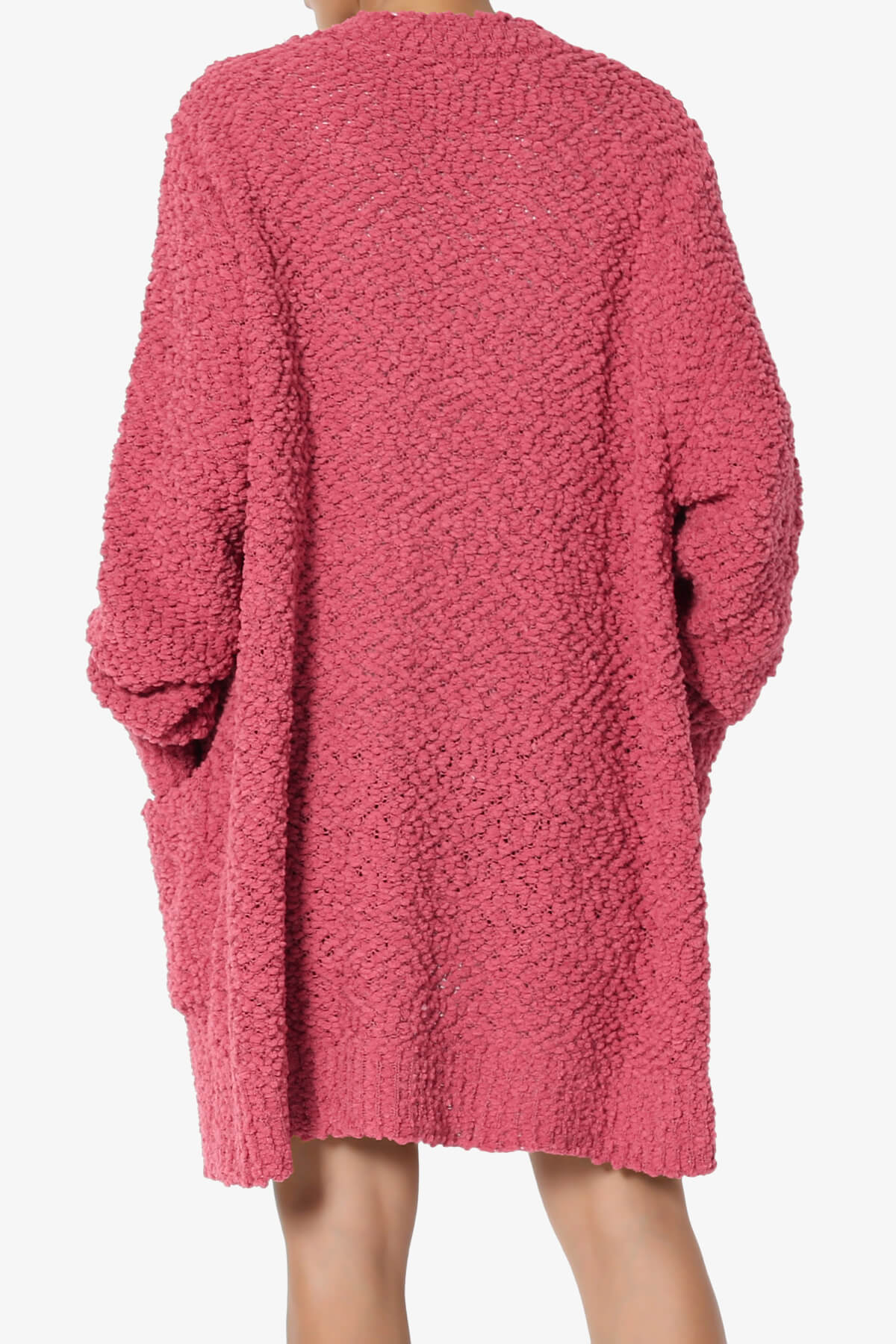 Load image into Gallery viewer, Barry Soft Popcorn Knit Sweater Cardigan ROSE_2
