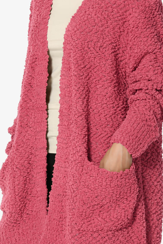 Barry Soft Popcorn Knit Sweater Cardigan ROSE_5