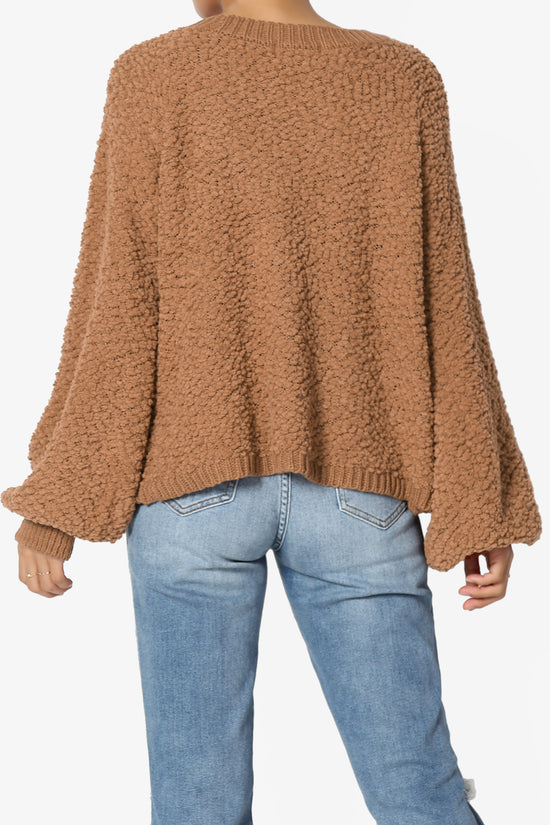 Load image into Gallery viewer, Barry Fuzzy Knit Button Boxy Crop Cardigan DEEP CAMEL_2

