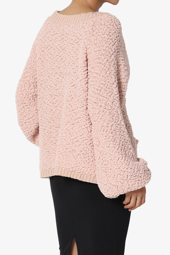 Load image into Gallery viewer, Barry Fuzzy Knit Button Boxy Crop Cardigan DUSTY BLUSH_4
