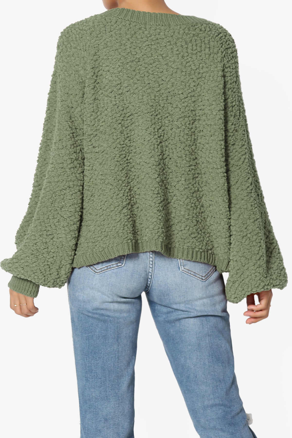 Load image into Gallery viewer, Barry Fuzzy Knit Button Boxy Crop Cardigan DUSTY OLIVE_2
