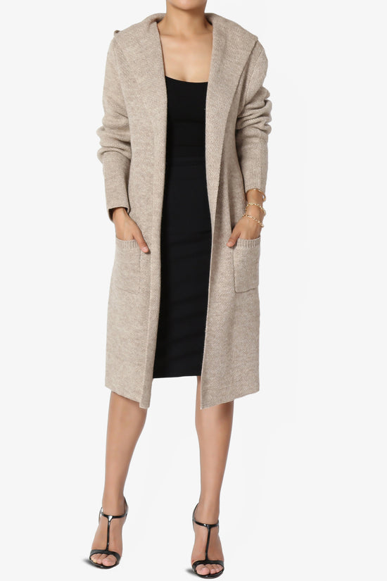 Load image into Gallery viewer, Portola Hooded Longline Cardigan COCOA_6
