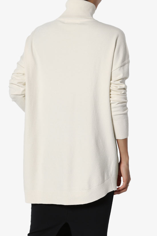 Load image into Gallery viewer, Henley Turtle Neck Knit Sweater BONE_2
