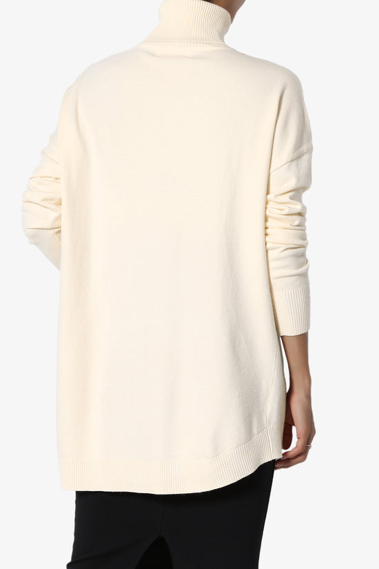 Load image into Gallery viewer, Henley Turtle Neck Knit Sweater CREAM_2
