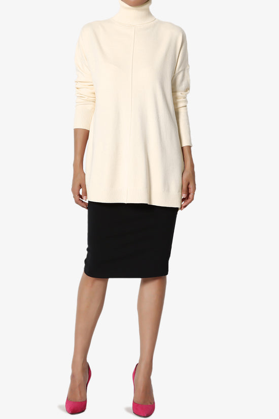 Load image into Gallery viewer, Henley Turtle Neck Knit Sweater CREAM_6
