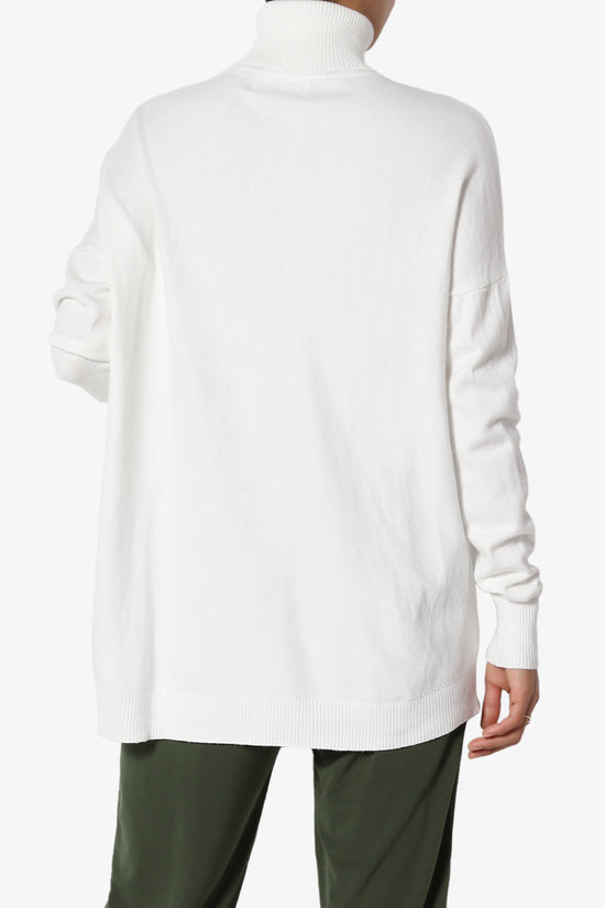 Henley Turtle Neck Knit Sweater IVORY_2