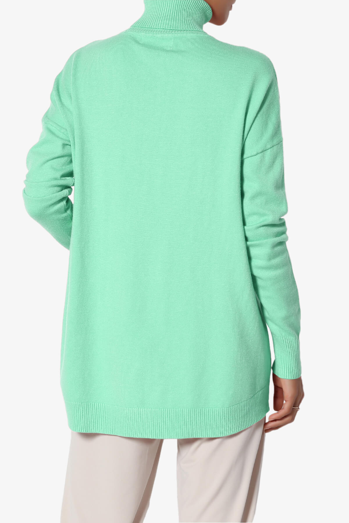 Load image into Gallery viewer, Henley Turtle Neck Knit Sweater MINT_2
