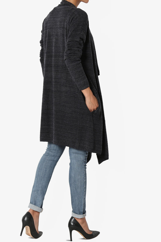 Tish Waterfall Longline Knit Cardigan CHARCOAL_4