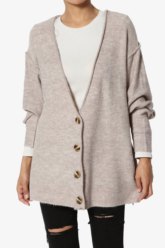 Taryn Loose Melange Knit Cardigan