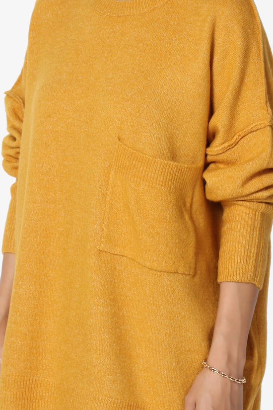 Taryn Loose Melange Knit Sweater GOLDEN MUSTARD_5