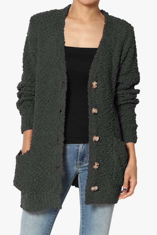 Load image into Gallery viewer, Barry Button Teddy Knit Sweater Cardigan ASH GREY_1
