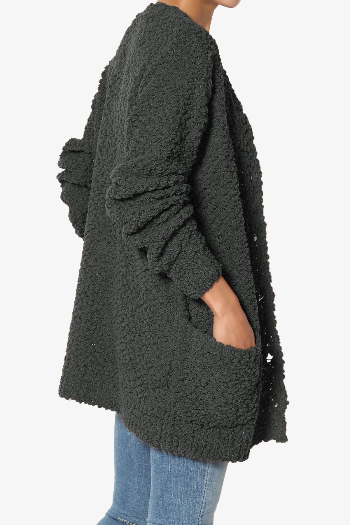 Load image into Gallery viewer, Barry Button Teddy Knit Sweater Cardigan ASH GREY_4
