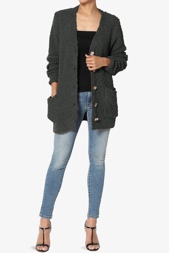 Load image into Gallery viewer, Barry Button Teddy Knit Sweater Cardigan ASH GREY_6
