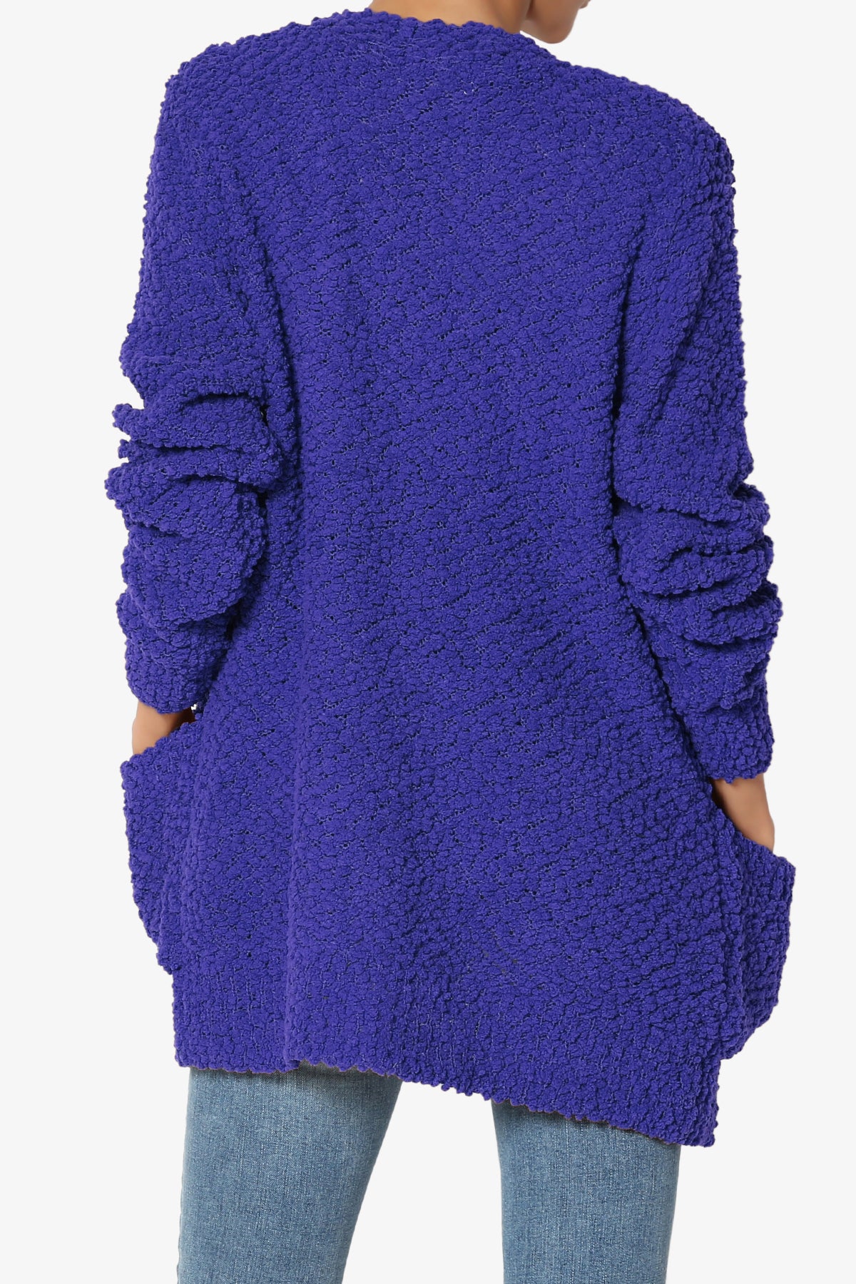 Barry Button Teddy Knit Sweater Cardigan BRIGHT BLUE_2