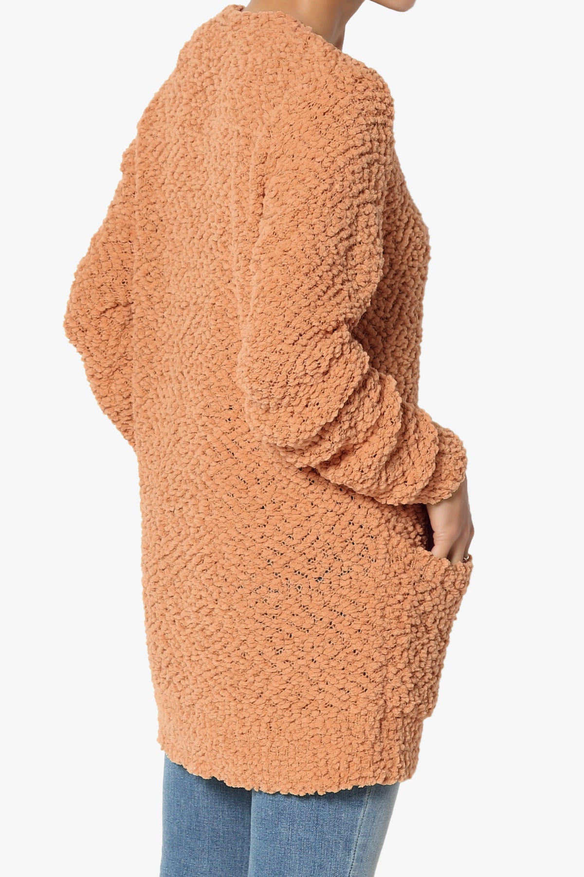 Load image into Gallery viewer, Barry Button Teddy Knit Sweater Cardigan BUTTER ORANGE_4
