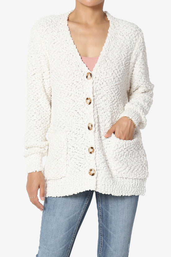 Load image into Gallery viewer, Barry Button Teddy Knit Sweater Cardigan CREAM_1
