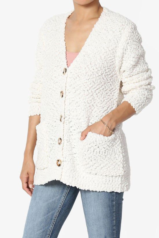 Load image into Gallery viewer, Barry Button Teddy Knit Sweater Cardigan CREAM_3
